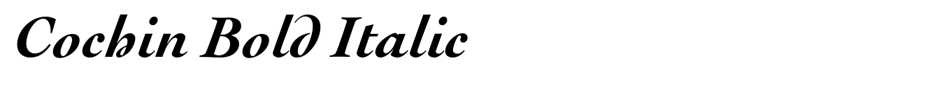 Cochin Bold Italic